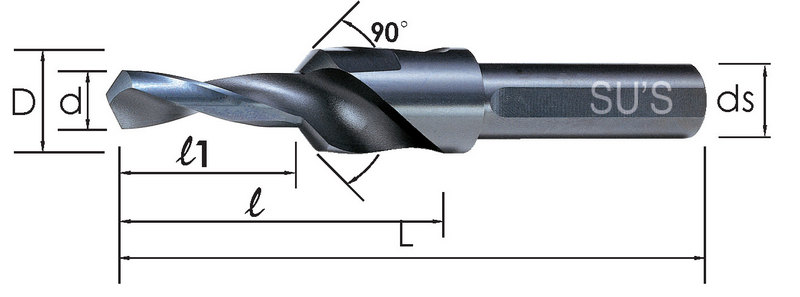 M-118-沉頭90˚鑽頭