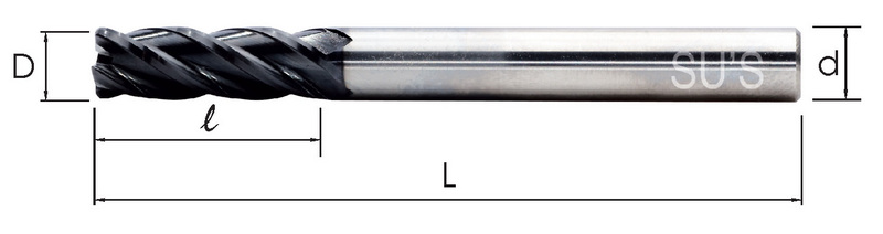 台灣蘇氏 4刃鎢鋼圓鼻立銑刀 WE-4421