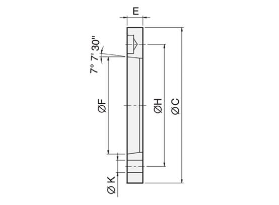 Mounting adapter on short taper spindle noses DIN55026