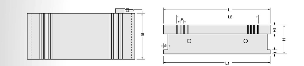 Sectional view 細目型永磁電磁盤 / 極細目型永磁電磁盤 剖面圖
